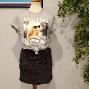 Petticoat Alley faux fur mini skirt